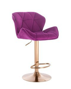 HR111W Fukszia modern velúr szék arany lábbal