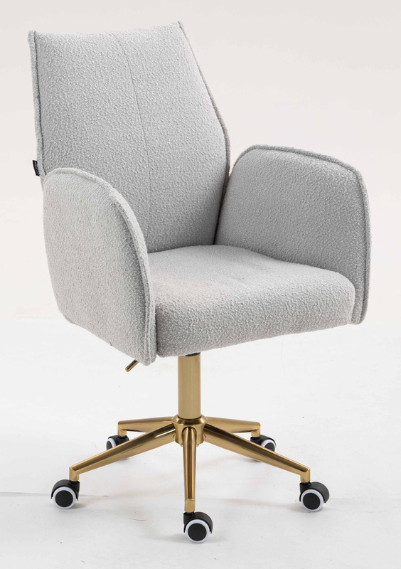 HR280K Szürke modern boucle szék arany lábbal