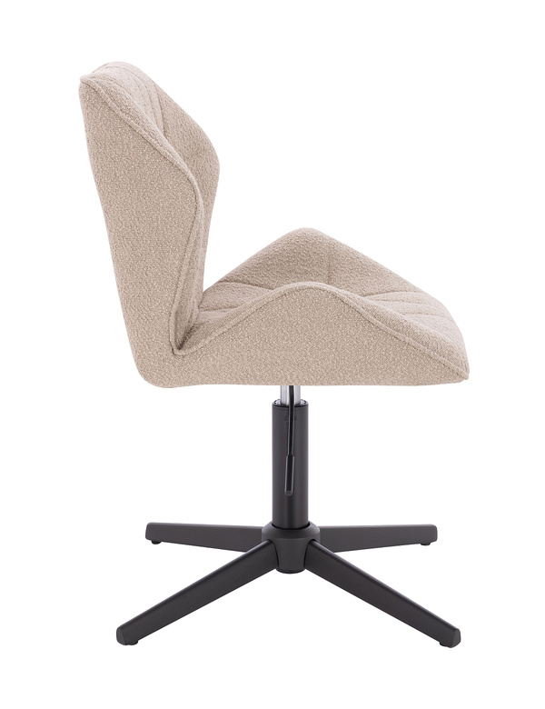 HR212CROSS Latte modern boucle szék fekete lábbal