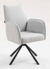 HR280 CSILLAGLÁB Szürke modern boucle szék fekete lábbal