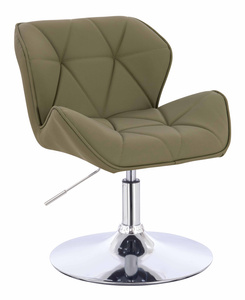 HR111N Khaki Műbőr Premium Soft szék krómozott lábbal