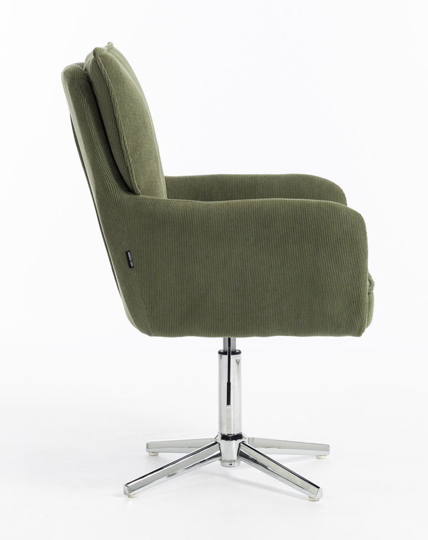 HR250K Catifea Reiată Premium Culoare Verde Salvie Krómozott Lábbal