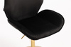 HR350N Fekete modern velúr szék arany lábbal