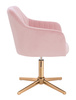 HR190CROSS Púder Rózsaszín Modern Velúr Szék Arany lábbal