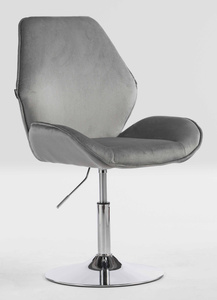 HR350N Acél modern velúr szék krómozott lábbal