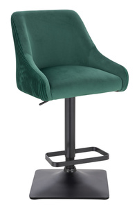 HR920KW Sötétzöld Modern Velúr Szék Fekete lábbal