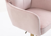 HR250CROSS Púder Rózsaszín modern velúr szék arany lábbal