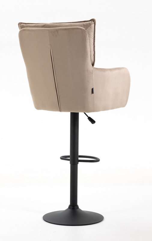 HR250W Latte modern velúr szék fekete lábbal