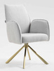 HR280 CSILLAGLÁB Szürke modern boucle szék arany lábbal