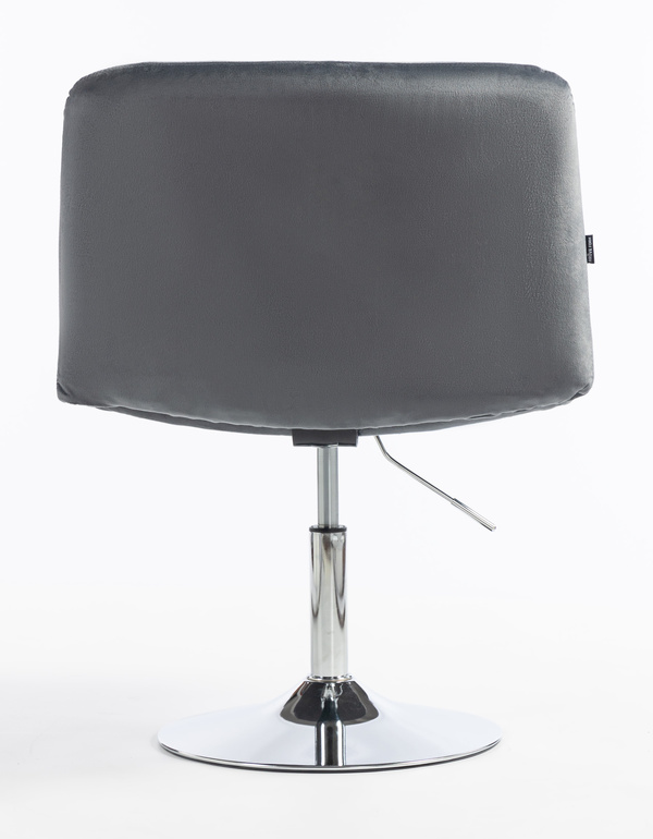 HR150N Grafit Modern Velúr Szék Krómozott lábbal