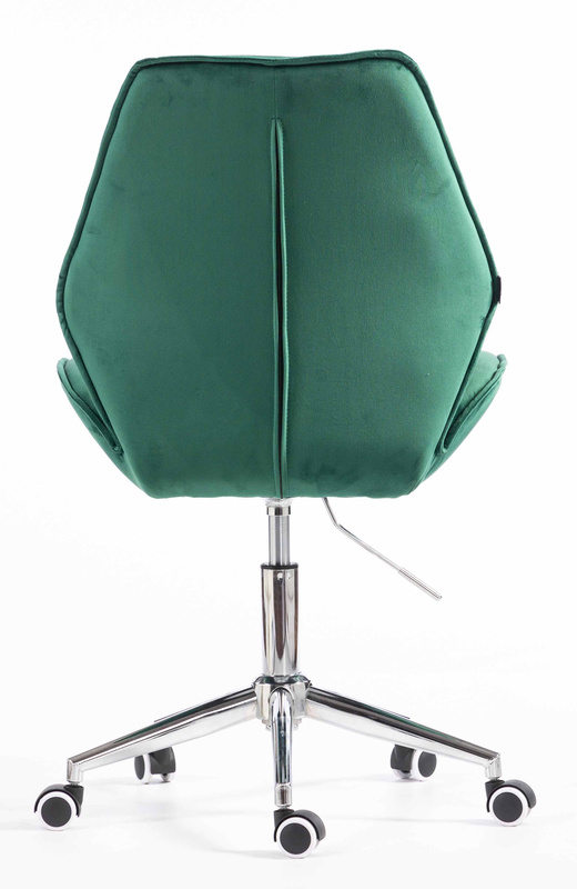 HR350K Sötétzöld modern velúr szék krómozott lábbal