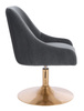 HR920N Grafit Modern Velúr Szék Arany lábbal