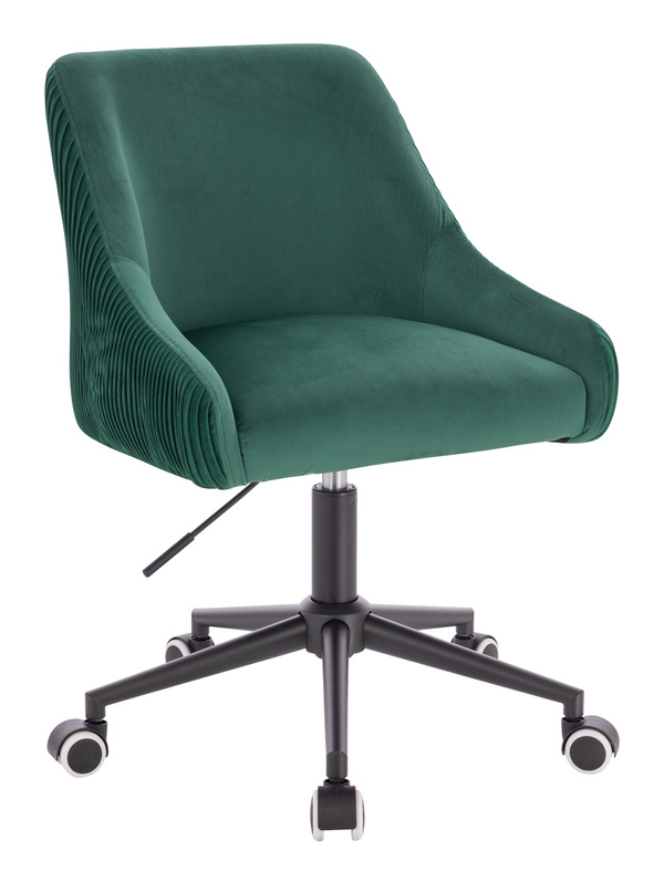 HR920K Sötétzöld Modern Velúr Szék Fekete lábbal