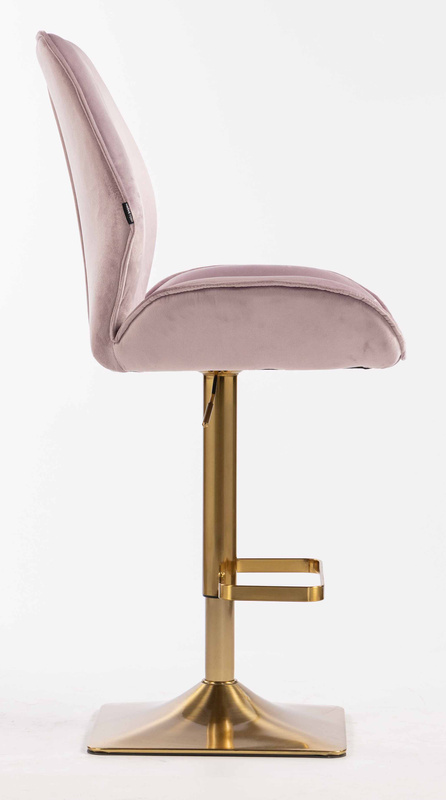 HR350KW Halványlila modern velúr szék arany lábbal