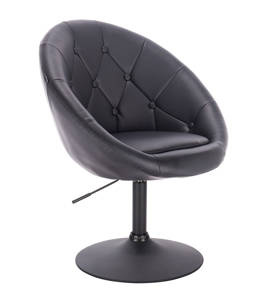 HC8516N Fekete modern műbőr szék fekete lábbal