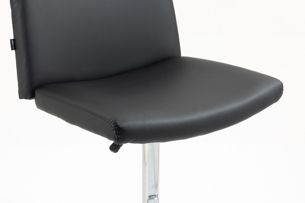 HR150W Fekete Modern Műbőr Szék Krómozott lábbal