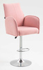 HR280W Púder Rózsaszín modern boucle szék krómozott lábbal