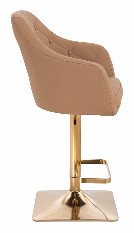 HR831KW Karamell Műbőr Premium Soft szék Arany lábbal