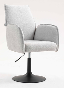 HR280N Szürke modern boucle szék fekete lábbal