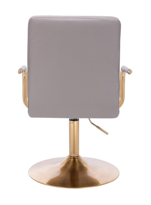 HC1015NP Szürke modern műbőr szék arany lábbal