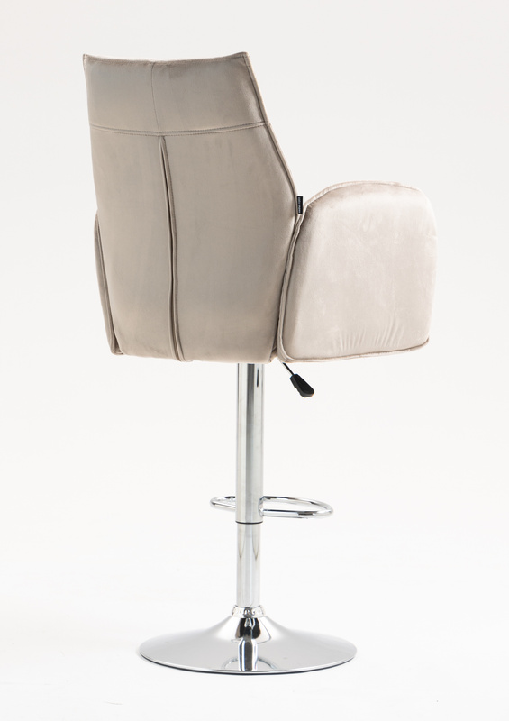 HR280W Latte Modern Velúr Szék Krómozott lábbal