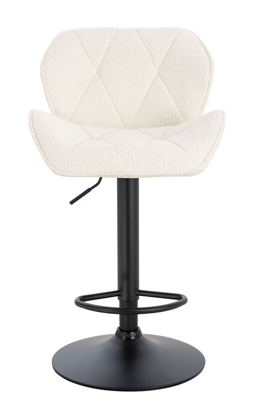 HR111W Krémszínű modern boucle szék fekete lábbal