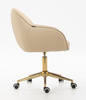 HR2055K Krémszínű Modern Műbőr Szék Aany lábbal