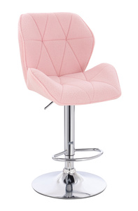 HR212W Púderrózsaszín modern boucle szék krómozott lábbal