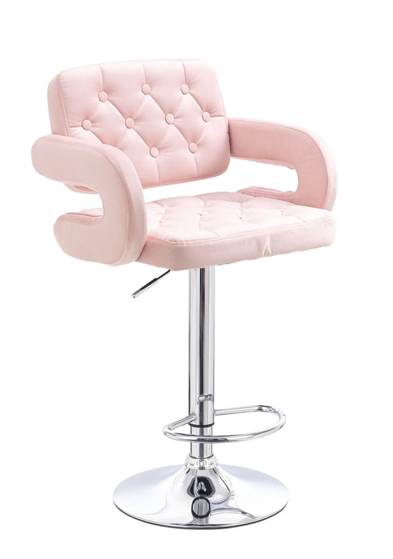 HR8403W Púderrózsaszín modern velúr szék