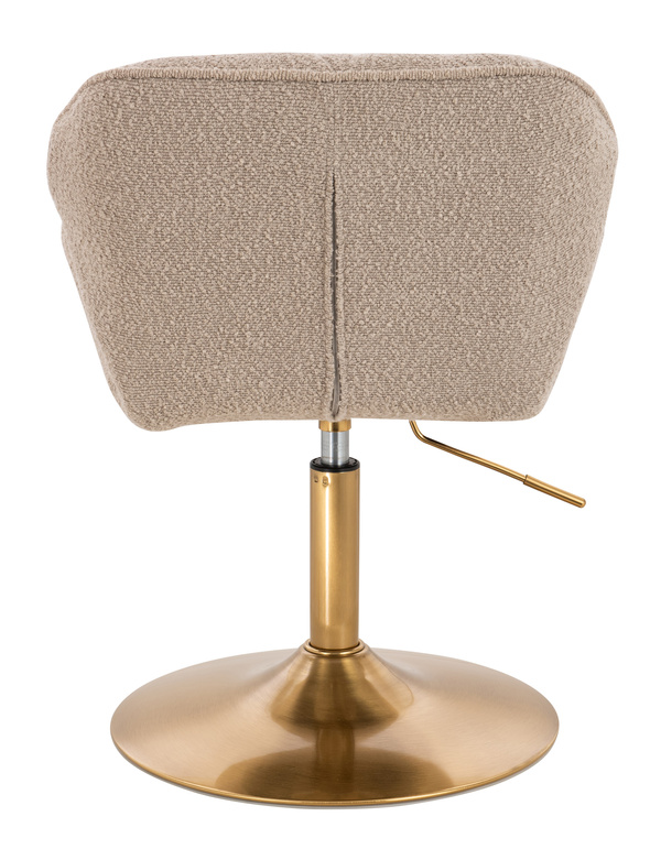 HR111N Latte modern boucle szék arany lábbal