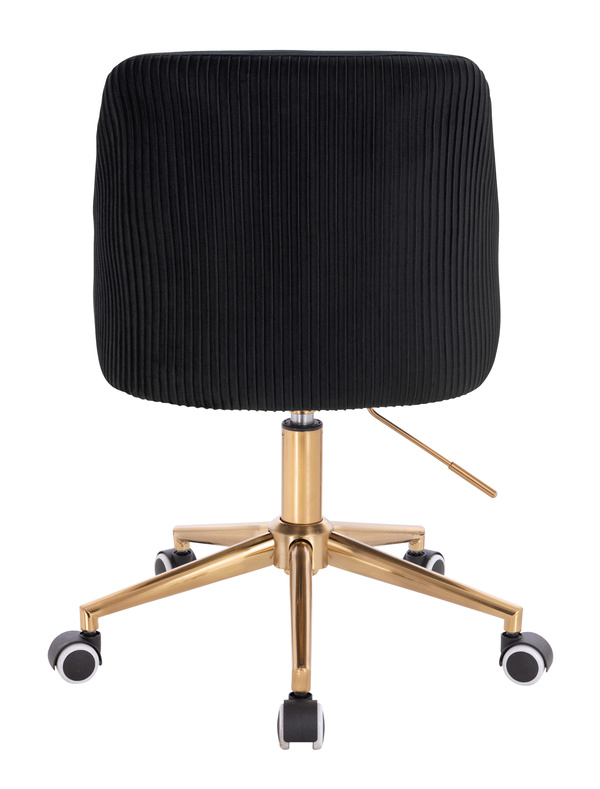 HR920K Fekete Modern Velúr Szék Arany lábbal
