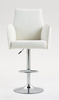 HR280W Krémszínű modern boucle szék krómozott lábbal