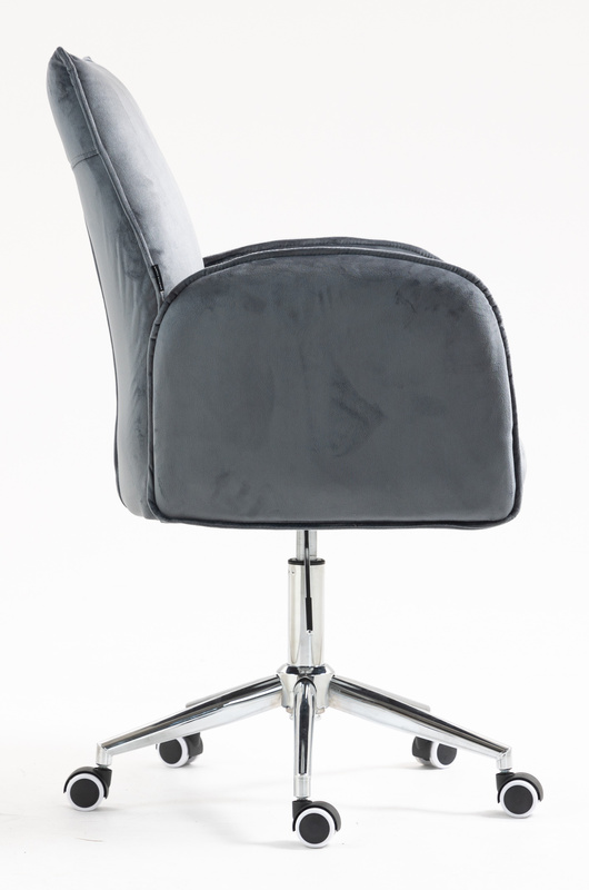 HR280K Grafit Modern Velúr Szék Krómozott lábbal