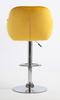 HR2055W Sárga Modern Velúr Szék Krómozott lábbal