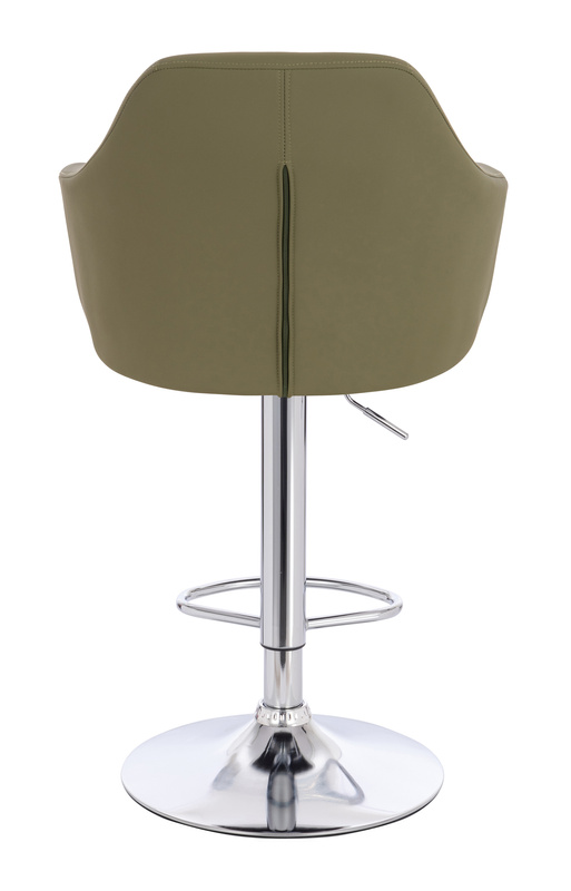 HR831W Khaki Műbőr Premium Soft szék Krómozott lábbal