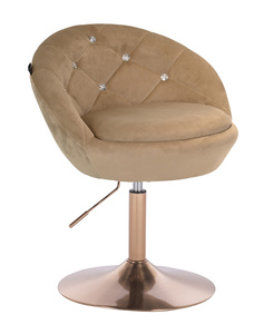 HR948N Latte Modern Velúr Szék Arany lábbal