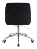 HR920K Fekete Modern Velúr Szék Krómozott lábbal