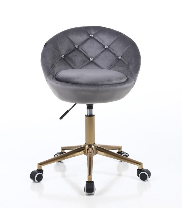 HR948K Grafit Modern Velúr Szék Arany lábbal