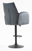 HR280W Grafit Modern Velúr Szék Fekete lábbal