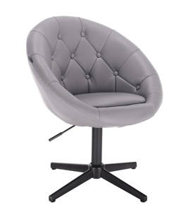 HC8516CROSS Szürke modern műbőr szék fekete lábbal