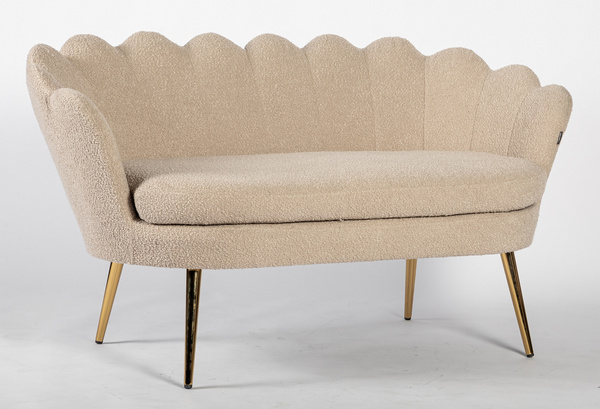FREY Latte modern boucle kanapé arany lábbal