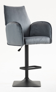 HR280KW Grafit Modern Velúr Szék Fekete lábbal