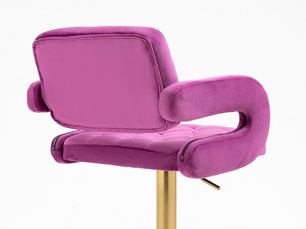 HR8403KW Fukszia modern velúr szék arany lábbal
