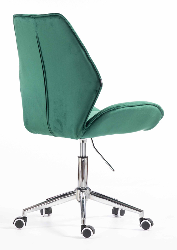 HR350K Sötétzöld modern velúr szék krómozott lábbal