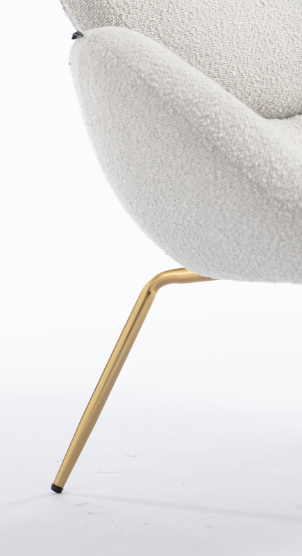 HR2045 Szürke modern boucle szék arany lábbal