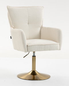 HR250N Krémszínű Bárány Szék Arany Lábbal