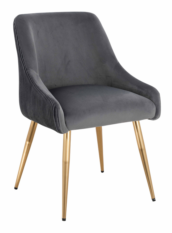 HR920 Szék arany lábakkal Grafit velúr