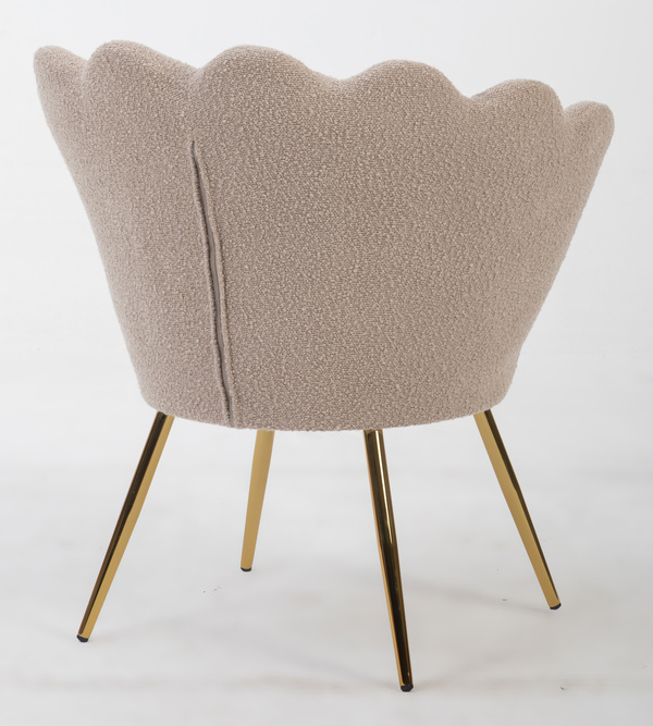 FREY latte modern boucle szék arany lábbal