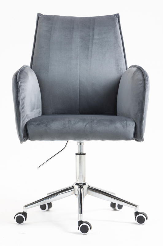 HR280K Grafit Modern Velúr Szék Krómozott lábbal