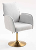 HR280N Szürke modern boucle szék arany lábbal